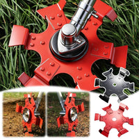 Trenching Wheel Rust-Proof 6-Blade Weeder Head Wear-Resistant for Farm, Farmers