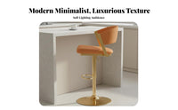 Modern Minimalist and design Adjustable rotating Stool Built-in Footrest Bar Chair With supportrest Seating Furniture Stable Base for homeowners, Business Owners, hosts, Reception Desk, Kitchen Island, Cafe, Dining Room