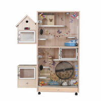 Easy to Easy-cleanConditioned Chinchilla Enclosure Pull-out Drawer Pet Cabinet Gnaw-resistantSafe Rodent Enclosure Ventilated Design for Families with Children, Indoor, Indoors, Living Room, Bedroom