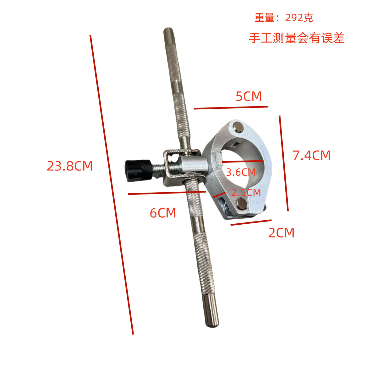 Drum Rack System Accessory Pipe Clamp Horizontal Right Angle Adjustable Memory Lock