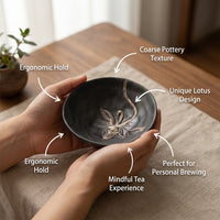 Wabi-Sabi Lotus Tea Cup, Japanese Ceramic