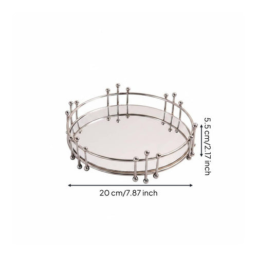 Metal Mirrored Tray Iron Art Home Decor Modern Minimalist for Bathroom, Bedroom