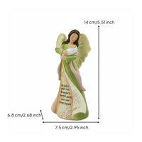Sentimental Gift Mother and Child Angel Statue Delicate Craftsmanship Mother Angel Sculpture Elegant Design Hand-Painted for New Mothers, Nursery, Bedroom