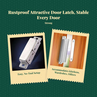 Stainless steel attractive door latch, sturdy cabinet latch, firm closure for closet drawers