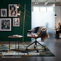 Molded Shell Rolling Chair Ergonomic Swivel Seat Easy Assembly for Designers