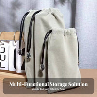Thickened Design Flannel Drawstring Pouch Lightweight Velvet Power Bank Bag Compact for Travelers, Students, Daily Commute, Office, Backpack