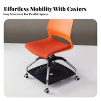 Rolling Chair with Tablet Supportrest Multi-Functional Wheeled Chair with Writing Tablet Space-Saving Design Ergonomic