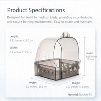 Bird Bath Cage Hanging Bathtub, Bath Cage Hooded Design, Supplies Parrot Bath Tub, Bird Bath Thicken - Image 6