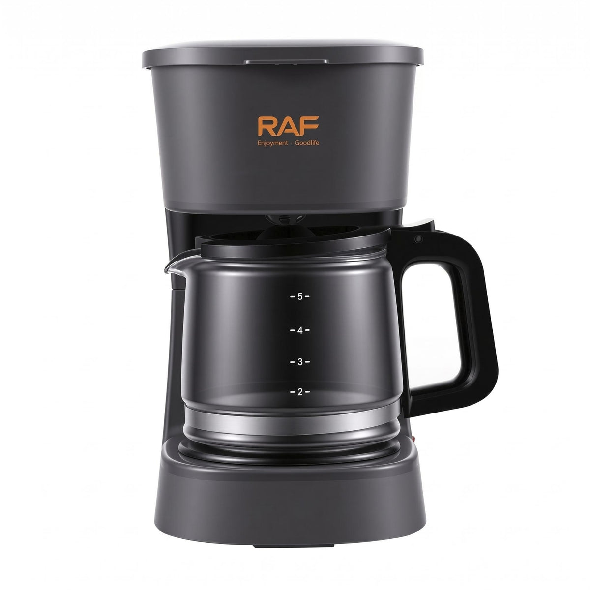 750 Ml Countertop Pour-over Coffee Brewer Keep-Warm Plate Coffee Brewer with Glass Carafe Reusable Filter Small Appliance