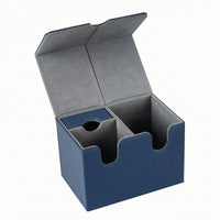 Divided Deck Box with Closure Secure Card Storage Box Textured Trading Card Case Two-Tone for Collectors, Travel