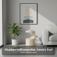 Round Pedestal Table Wabi-Sabi aesthetic Nightstand Japanese Inspired for Homeowners
