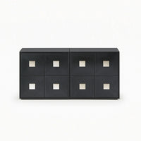 2 Pieces Storage Cabinet Retro Wooden Cabinet Stackable Credenza for Living Room, Bedroom