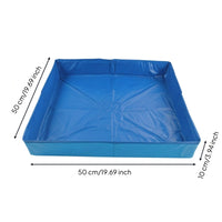 Foldable Cat Litter Basin Reusable Collapsible Foot Bath Flat-Bottom for Camping