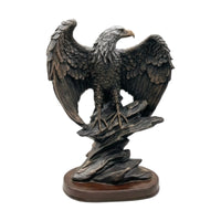 Flying Eagle Sculpture Easy to Clean Bronze Eagle Statue Long-Lasting for Office