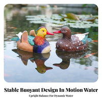 Waterproof Buoyant Duck Ornaments | Molded Feather Texture, Realistic Bird Styling, buoyant Ducks, for Ponds