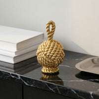 Rope Knot Sculpture Lustrous Rope Knot Statue Textured for Entryway Console