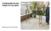 Single Tier Pedestal Stand Anti-Rust Flower Pot Holder Heightened Design Stable Base for Plant Lovers, Porch