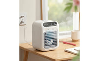 Portable Desktop Air Cooler Rechargeable Mini Air Cooler USB-Powered Misting Fan Compact for Office Workers, Students, Desk, Bedside Table, Dorm Room