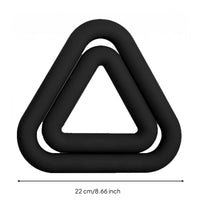 Silicone Iron Dumbbell Smooth Surface Triangular Dumbbell Rounded Corners Exercise Equipment for Pilates