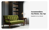 Upholstered Single Sofa Japanese with Design Armchair Firm Wood Frame Soft Upholstery for Readers, Living Room, Bedroom