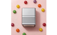 Fitted Lid Chocolate Gift Box Ribbed Sides Square Chocolate Box Textured Front Panel Glossy Top
