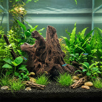 Driftwood Aquarium Cave Decoration, Bark-Textured Resin Ornaments with Hiding Cavity, Freshwater Aquatic Tank Habitat Decor
