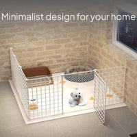 Pet Playpen Indoor Fence with Adjustable DIY Panels