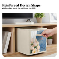 Collapsible Cube container Lightweight Collapsible textile Box With Handles for Parents