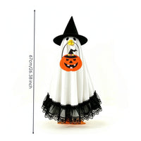 Halloween Porch Goose Costume with Pumpkin Bag Festive Lawn Goose Outfit with Witch Hat Playful Witch Costume with Pumpkin Bag Spooky for Homeowners, Decorators, Entryway, Yard