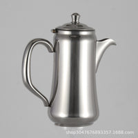 European Style Stainless Steel Teapot Afternoon Tea Coffee Pot Thickened Heat-Resistant Large Capacity