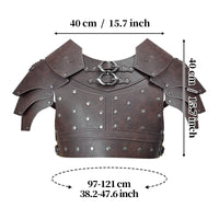 Medieval Riveted Shoulder and Chest Armor Norse Viking Style Retro Cosplay Prop