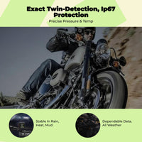 Tire Pressure Gauge, cordless Motorcycle TPMS, immediate alert, LCD Display, Waterproof, Two-Wheeler