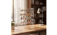 Acrylic Display Cabinet with Shelves Transparent Wall-Mounted Display Cabinet spaceSaving Storage Organizer for Figurines, Miniatures