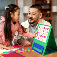 Foldable Double-Sided Tabletop Pocket Chart (Blue)