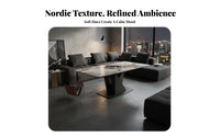 Rectangular Table with Shelf Minimalist Design Household Furniture Modern design Light Luxury Feel for Living Room, Lounge Area
