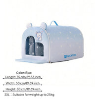 Dog Cooling House Zippered Dog Tunnel Bed Snowflake Print