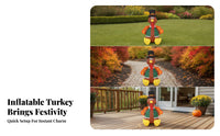 Oversized Inflatable Turkey with Top Hat | Festive Holiday Display, for Thanksgiving