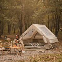 Instant Setup Inflatable Camping Tent Roomy Portable Air Cabin Tent Windproof Long-Lasting for Outdoor Enthusiasts, Weekend Getaways