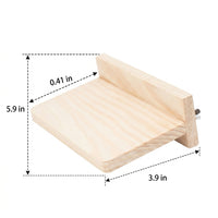 Wood Parrot Perch Stand for Birds, Built-in Screw Mount Cockatiel Perch, Stable Budgie Perch and Bird Perch for Cage Resting