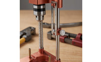 Double-RodRod Woodworking Drill Guide with Scale Drilling Positioner Coil-Driven-Loaded Electric Drill Guide Adjustable for Woodworkers, DIY Users