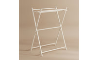 Freestanding Clothes Rack with Hanging Bar Compact Foldable Clothes Drying Rack for Apartment, Bedroom