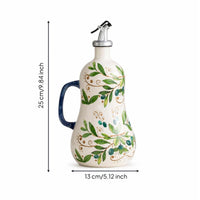 Automatic Pour Spout Bottle Glossy Finish Botanical Tableware