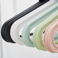 5 Pieces Hanger with Notches Compact Plastic Hanger Plastic Clothes Hangers Lightweight Sturdy for Closet, Wardrobe