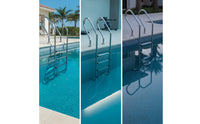 Flange-Mount 4-Step Pool Ladder Rustproof Pool Ladder with Handrails Heavy-Duty Easy Installation for Inground Pools