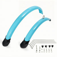 Sturdy Bike Mudguard Set with Hardware Glossy Full-Coverage Bike Fenders Lightweight Full Coverage Mudguard Set Stable for City Riding