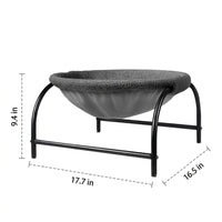 Cat Hammock Window Hammock with Metal Frame, Round Soft Smooth Bed for Indoor Cats, Off-Ground Design Hanging Kitten Bed, Indoor Hammock Style