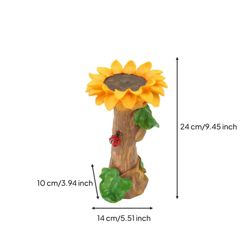 Sunflower Bird Bath Decorative Sunflower Birdbath Easy to Clean for Yard, Patio