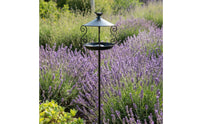 Decorative Bird Feeder with Stake Metal Standing Bird Feeder Compact Tall for Garden, Flower Bed