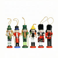 6 Pieces Nutcracker Ornament Small Nutcracker Ornaments Detailed Soldier Nutcrackers for Tabletop