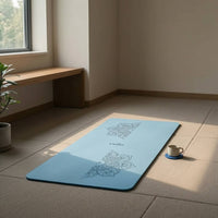 Non-Slip Fitness Mat with Alignment Lines Eco-Friendly Fitness Mat Cushioned Thick for Yogis, Fitness Enthusiasts, Pilates